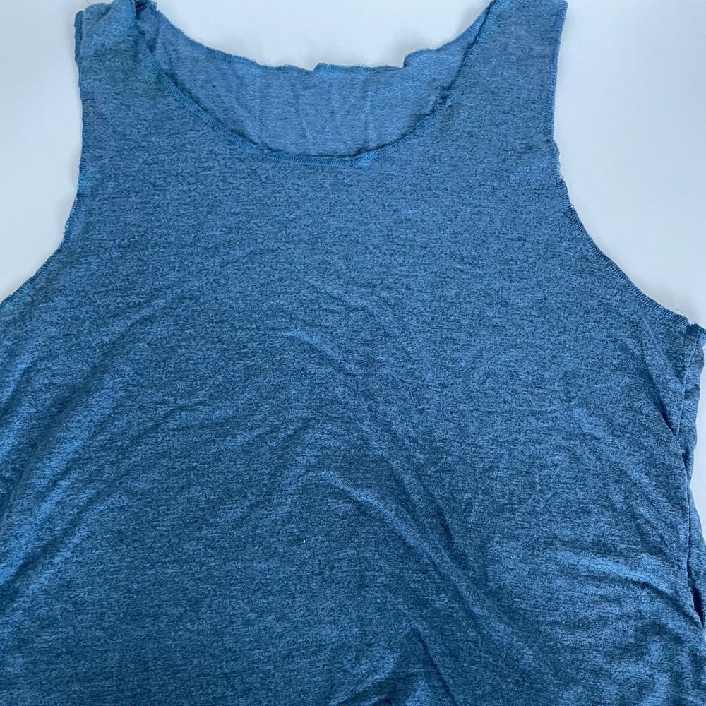 Blue Sleeveless Workout Shirt